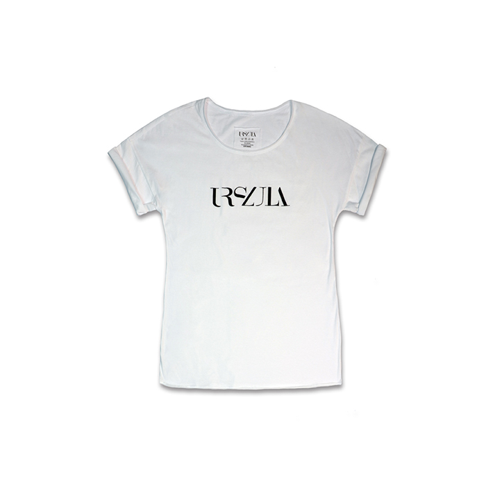 koszulka-damska-biala-1-kdbicgy3 Koszulka z logo, biała (damska) - obrazek 1